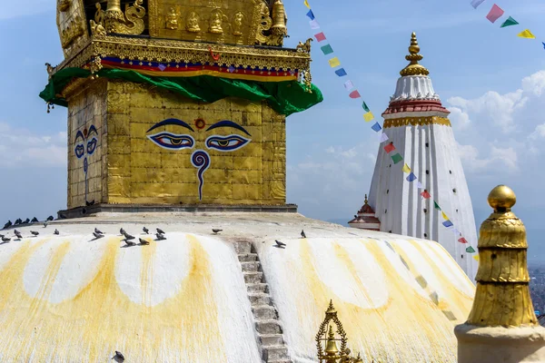 Katmandu 'da Swayambhunath stupa — Stok fotoğraf