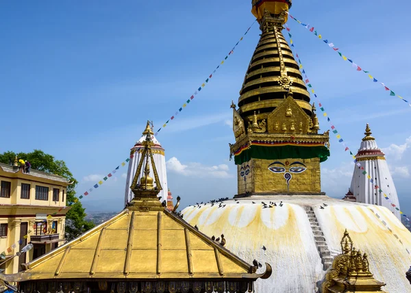 Swayambhunath stupa a Kathmandu — Foto Stock