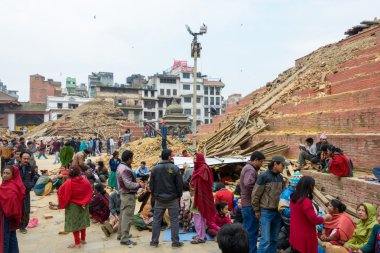 Nepal earthquake in Kathmandu clipart
