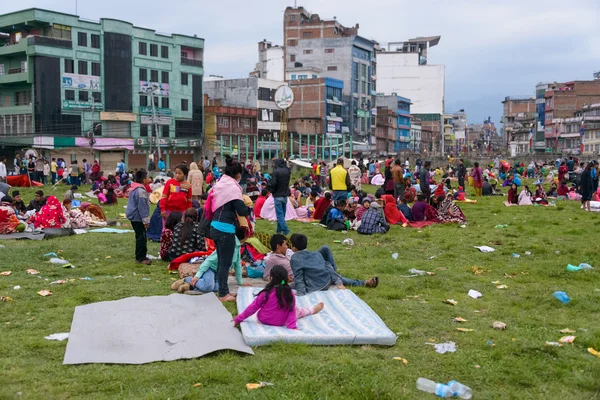 Jordbävningen i Nepal i Kathmandu — Stockfoto