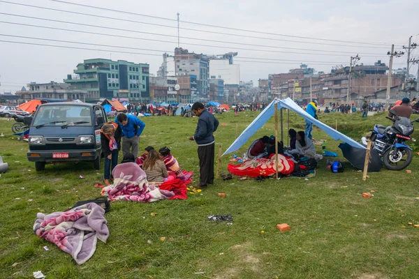 Jordbävningen i Nepal i Kathmandu — Stockfoto