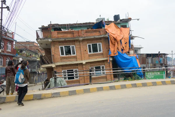 Terremoto in Nepal a Kathmandu — Foto Stock