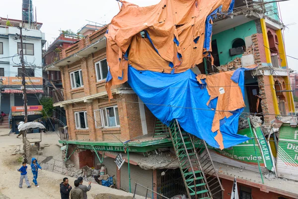 Terremoto in Nepal a Kathmandu — Foto Stock