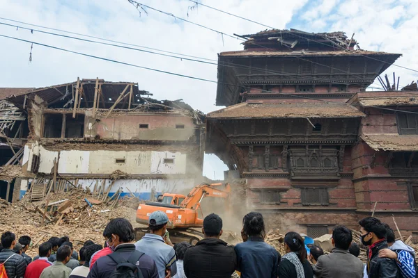 Jordbävningen i Nepal i Kathmandu — Stockfoto