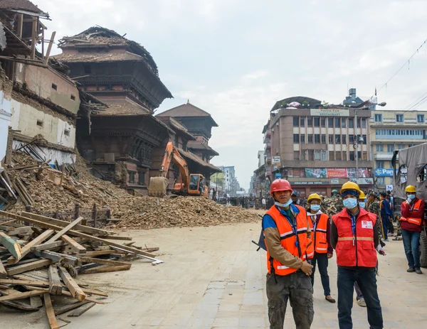 Jordbävningen i Nepal i Kathmandu — Stockfoto