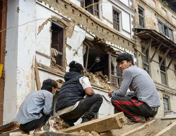 Terremoto in Nepal a Kathmandu — Foto Stock