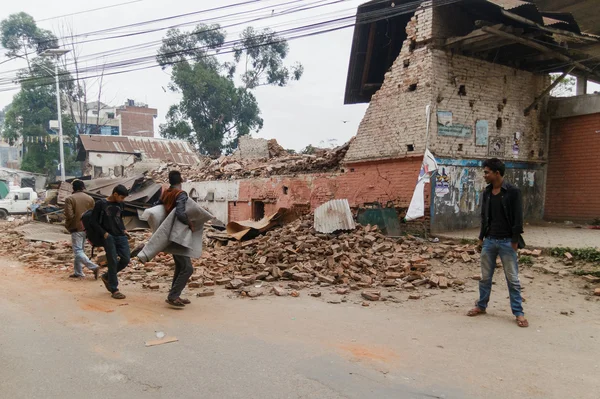 Nepal earthquake in Kathmandu — Stock Photo, Image