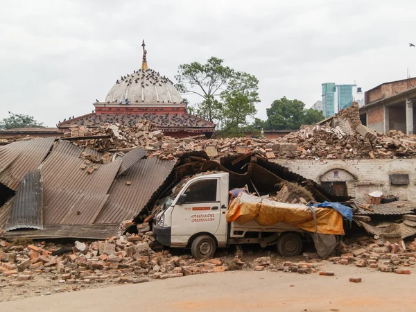 Jordbävningen i Nepal i Kathmandu — Stockfoto