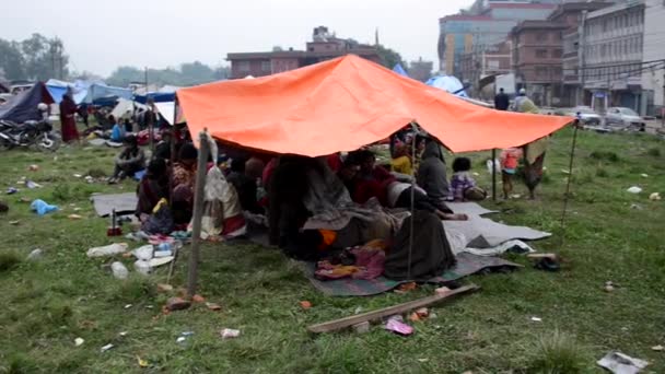 在加德满都尼泊尔地震 — 图库视频影像