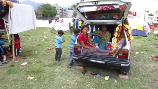 Terremoto nepal em kathmandu — Vídeo de Stock