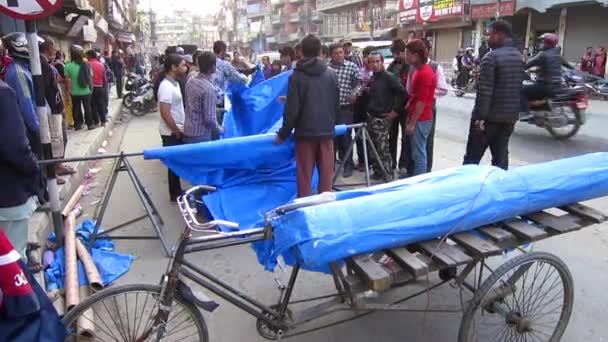 Trzęsienie ziemi w Nepalu w Kathmandu — Wideo stockowe