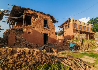 Kot Danda village after earthquake clipart