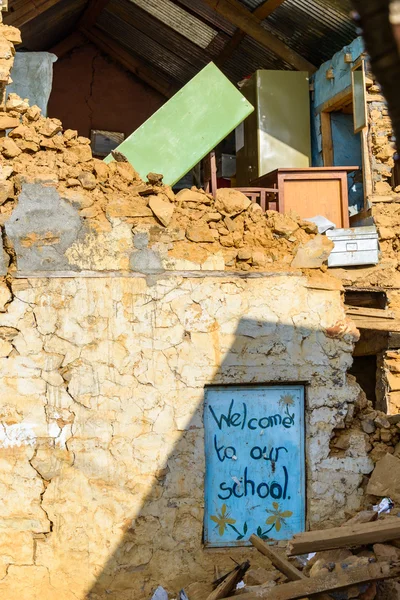Kot Danda villaggio dopo il terremoto — Foto Stock