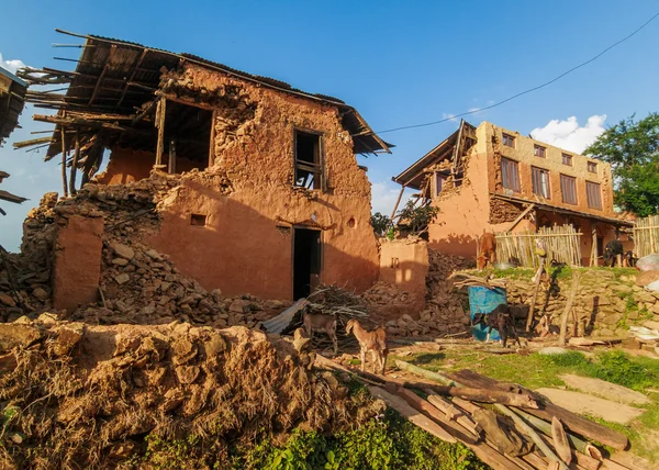 Kot danda Dorf nach Erdbeben — Stockfoto