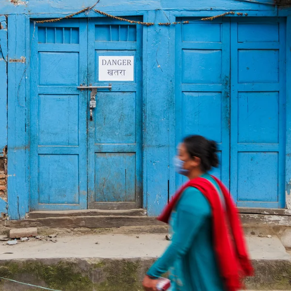 Jordbävningen i Nepal i Kathmandu — Stockfoto