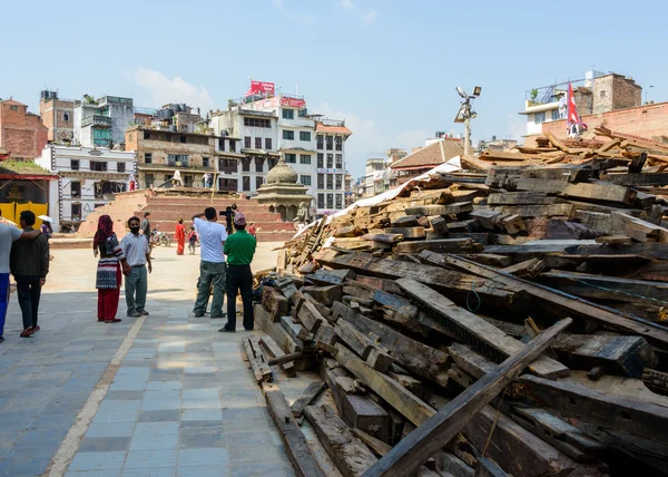 Jordskælv i Nepal - Stock-foto