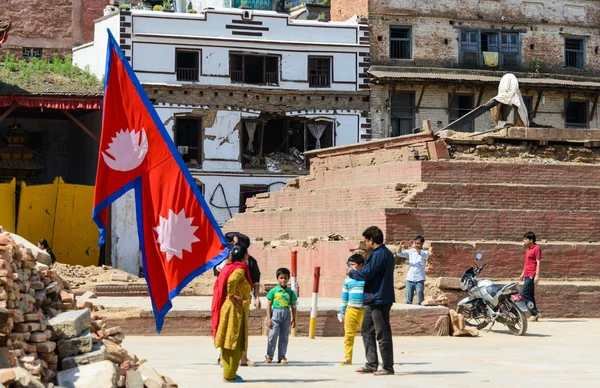 尼泊尔地震 — 图库照片