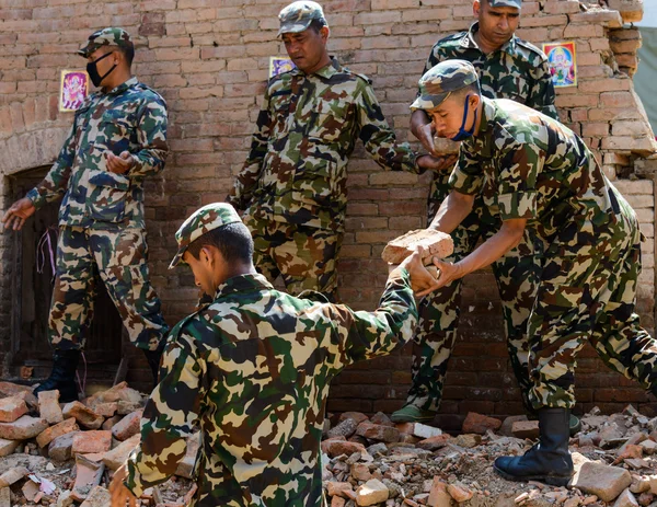 Trzęsienia ziemi w Nepalu — Zdjęcie stockowe