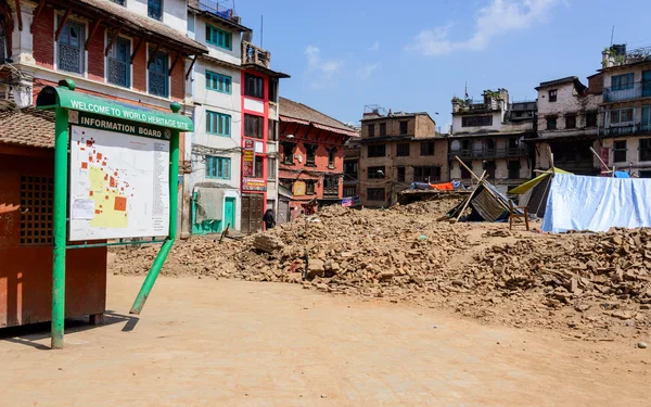 Землетрясения в Непале — стоковое фото