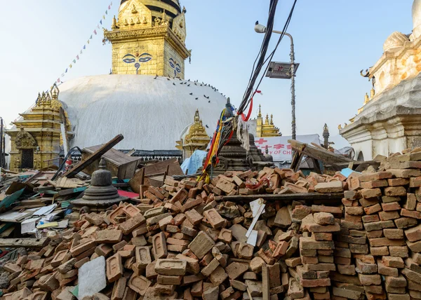 Terremotos de Nepal — Foto de Stock