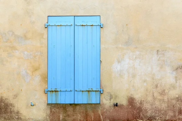 Closed blue shutters — Stock Photo, Image
