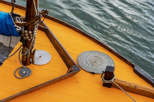 Detail of a vintage sail boat — Stock Photo, Image