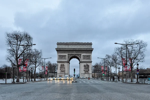 L'Arco di Trionfo a Parigi — Foto Stock