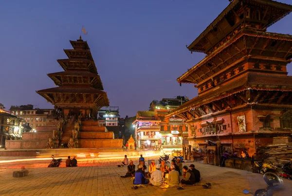 Bhaktapur éjjel, Nepál — Stock Fotó