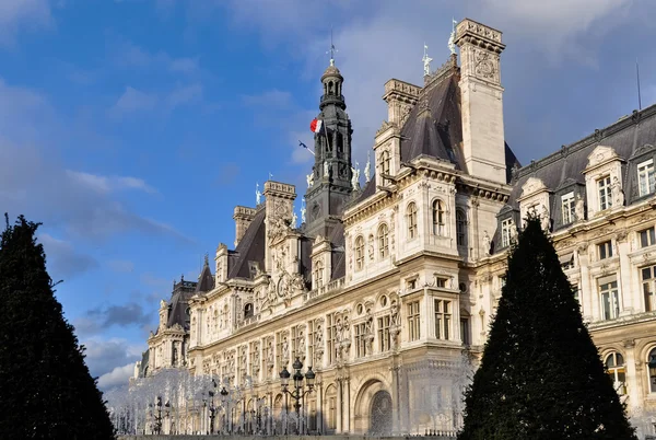 Το Hotel de Ville στο Παρίσι — Φωτογραφία Αρχείου