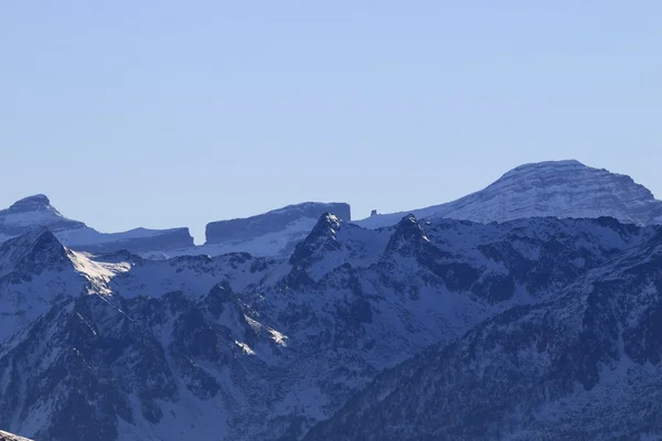 Verschneite Landschaft, brèche de roland, Frankreich — Stockfoto