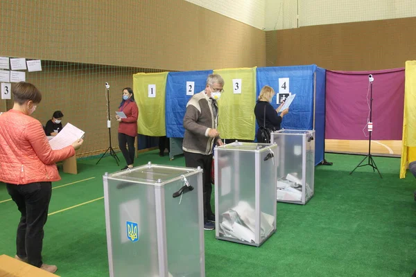 Odessa Ukraine 2020 Wahlen Der Ukraine Wahlprogramm Für Die Kommunalwahlen — Stockfoto