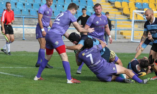 Odessa Ucrania 2020 Ukrain Rugby Championship Polytechnik Odessa Negro Kamyanets —  Fotos de Stock