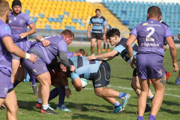 Odessa Ukraine 2020 Ukrain Rugby Championship Polytechnik Odessa Black Kamyanets — Stock Photo, Image