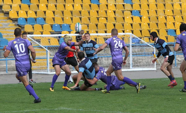 Odessa Ukraine 2020 Mistrzostwa Ukrainy Rugby Polytechnik Odessa Czarny Kamyanets — Zdjęcie stockowe