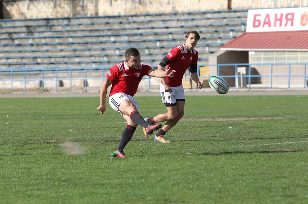 Odessa Ukraine 2020 Final Campeonato Ucraniano Rugby Credo Odessa Vermelho — Fotografia de Stock