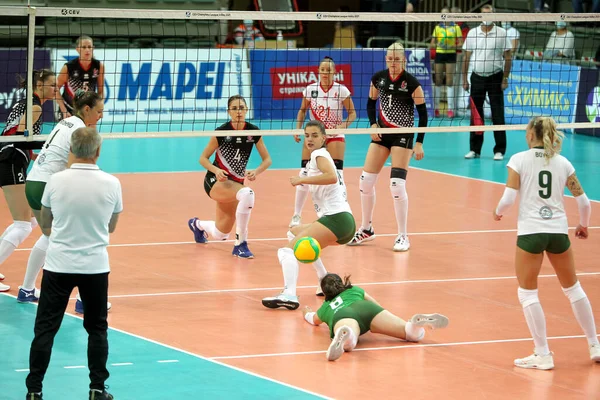 Odessa Ucrania 2020 Voleibol Emocional Femenino Campeón Ucrania Khimik Yuzhny — Foto de Stock