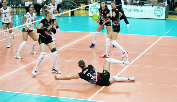 Odessa Ucrânia 2020 Voleibol Emocional Feminino Campeão Ucrânia Khimik Yuzhny — Fotografia de Stock