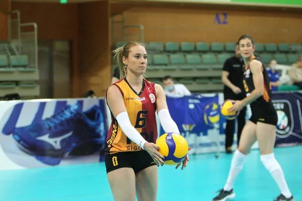 Odessa Ukraine 2020 Emotionaler Frauen Volleyball Cev Volleyball Cup 2021 — Stockfoto