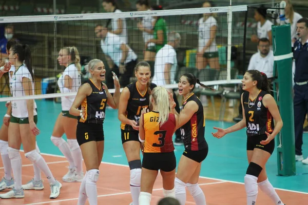 Odessa Ukraine 2020 Emotionaler Frauen Volleyball Cev Volleyball Cup 2021 — Stockfoto