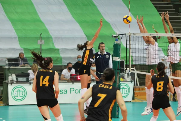 Odessa Ucrania 2020 Mujeres Voleibol Emocional Cev Voleibol Cup 2021 — Foto de Stock