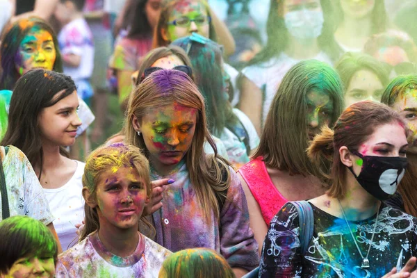 Krasnodar Rusia Mayo11 2018 Festival Colores Tradicional Festival Indio Holi —  Fotos de Stock