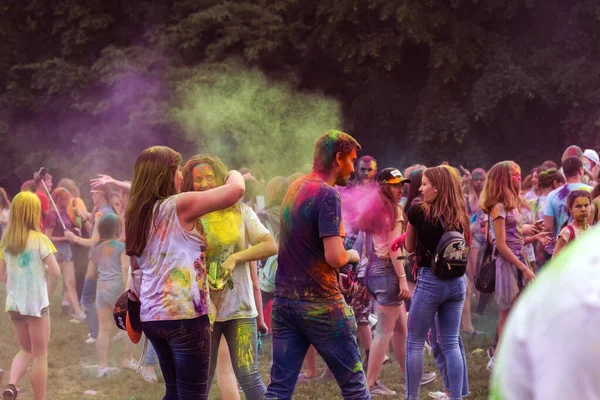 Krasnodar Rusia Mayo11 2018 Festival Colores Tradicional Festival Indio Holi —  Fotos de Stock