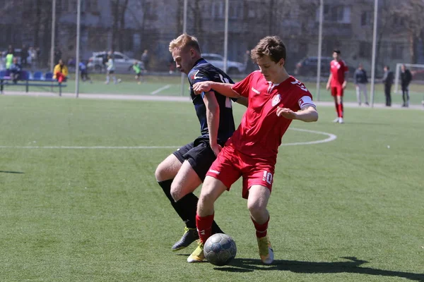 Odessa Ucraina Aprile 2021 Squadre Locali Calcio Bambini Giocano Sull — Foto Stock