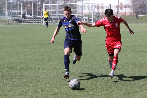 Odessa Ucrânia Abril 2021 Equipes Locais Futebol Infantil Sub Jogam — Fotografia de Stock