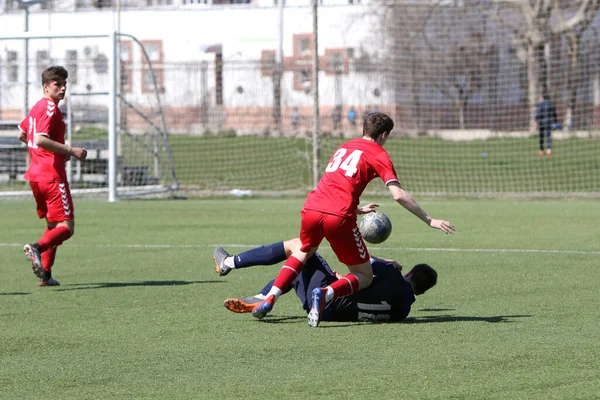 Odessa Ucraina Aprile 2021 Squadre Locali Calcio Bambini Giocano Sull — Foto Stock