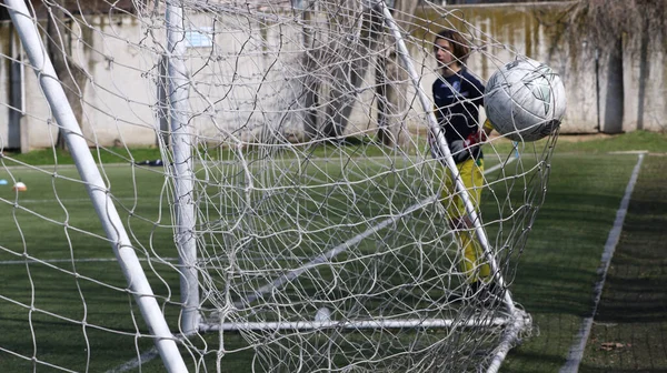 Odessa Oekraïne April 2021 Lokale Voetbalteams Voor Kinderen Spelen Kunstgras — Stockfoto