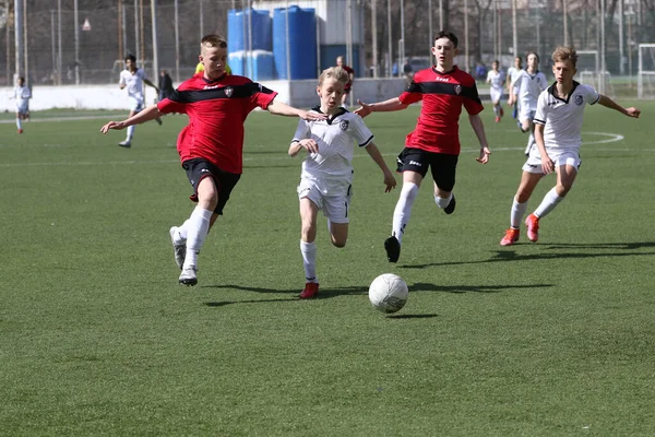 Odessa Ucrania Abril 2021 Los Equipos Locales Fútbol Infantil Juegan — Foto de Stock