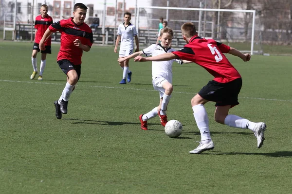 Odessa Oekraïne April 2021 Lokale Voetbalteams Voor Kinderen Spelen Kunstgras — Stockfoto