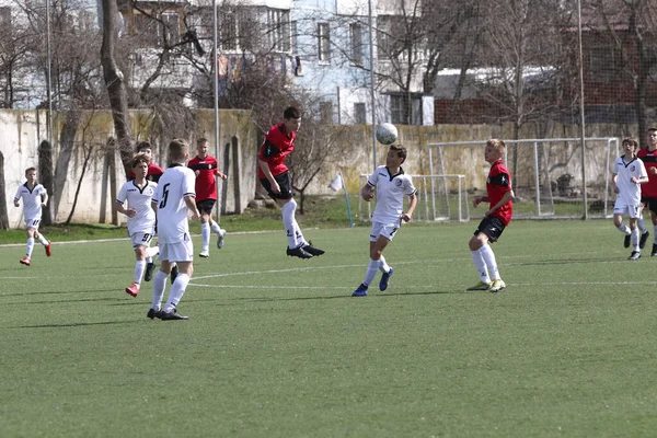 Odessa Oekraïne April 2021 Lokale Voetbalteams Voor Kinderen Spelen Kunstgras — Stockfoto