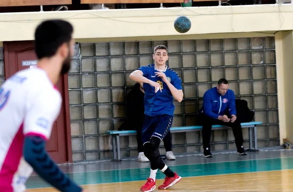 Odessa Ucrania Abril 2021 Balonmano Federación Balonmano Masculino Ucrania Partido — Foto de Stock